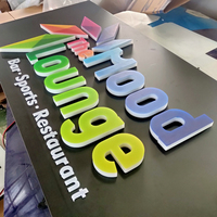 Lettres en acrylique pour extérieur, enseigne personnalisée pour magasin, lettres 3D éclairées, lettres en acrylique LED, logo 3D, enseigne LED