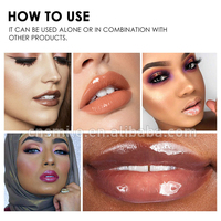 L24 Nouveau gloss à lèvres transparent tendance, gloss à lèvres pailleté, gloss à lèvres transparent en marque privée, huile à lèvres