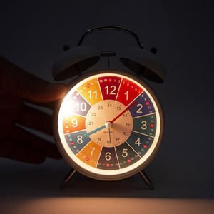 Réveil électronique pour enfants et étudiants, éducation précoce, sonnerie super forte, <span class=keywords><strong>veilleuse</strong></span>, double cloche, lumière arc-en-ciel, design moderne - Product Image 3