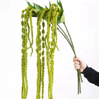 LO-85 125cm Cascade de faux fruits de l'amour et de baies en mousse, tige artificielle suspendue d'amarante et de baies pour la Saint-Valentin
