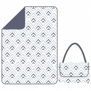 Modern Luxury Geometric Portable Foldable Waterproof UV Protected 3 Layer Padded Picnic Blanket <b>Outdoor</b> Camping <b>Mat</b> Beach Rug - Product Image 1