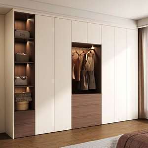 Modern Solid <b>Wood</b> Closet Organizer Customized Walk-in <b>Wardrobe</b> for Bedroom Storage Dining Area Freestanding Home Cloakroom - Product Image 5