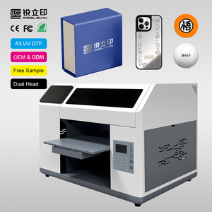 Nouvelle arrivée A3 Machine d'impression à plat AB <span class=keywords><strong>Film</strong></span> autocollant UV DTF imprimante pour emballage coque de téléphone Badge balle de Golf etc. - Product Image 1