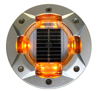 OWLEYE, borne routière solaire à montage encastré en aluminium, IP68, hauteur 9,5 mm, feu de circulation LED, sécurité, non réfléchissant, clignotant, marqueur routier