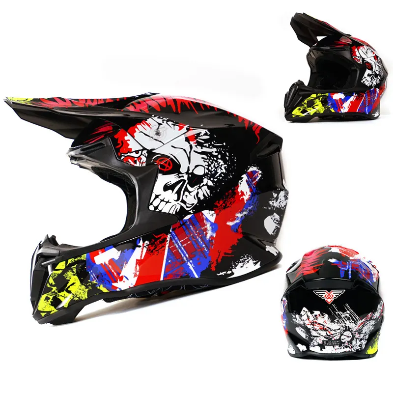 Livraison 3 pièces cadeau ECE hommes moto casque enfants hors route casque vélo descente SUIS DH croix casque capacete motocross casco