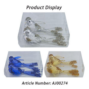 Adorno Navideño de Pájaro Plateado Brillante con Clip, Decoración Navideña, Juego de 2 Pájaros, Decoración para el Hogar para Decoraciones Navideñas - Product Image 6