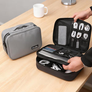 Bolsa organizadora electrónica con almacenamiento dividido, impermeable y a prueba de golpes para accesorios digitales de viaje - Product Image 1