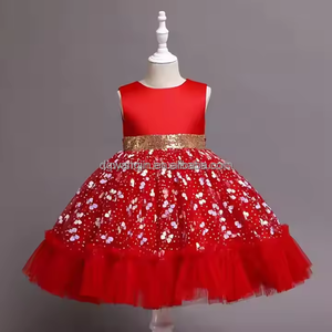 Vendita calda neonato ragazza bel vestito, vestito festa di compleanno per bambini carini, grande fiocco - Product Image 3