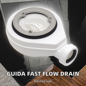 GUIDA 71800201 Siphon de <span class=keywords><strong>douche</strong></span> moderne en plastique 55L/min Débit rapide 30mm Bouchon d'étanchéité léger pour cabine de <span class=keywords><strong>douche</strong></span> Nettoyage facile - Product Image 2