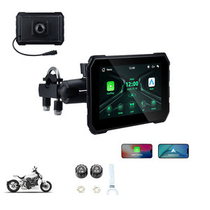 Navegador GPS portátil para motocicleta con CarPlay, Android Auto, Airplay, Autolink, resistente al agua IP67, pantalla IPS de 5 pulgadas 2.5D y mapa mundial. - Product Image 1