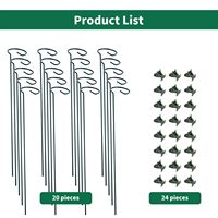 30cm Plantes Support Fer Jardin Treillis Sans Rouille Vigne Plante Métal Support Fil Fer Plante Support Piquets