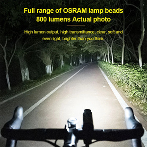 Đèn pha xe đạp xe đạp leo núi Đèn pin sáng ban đêm đèn trước xe đạp có thể sạc lại chống nước 800lumens - Product Image 4