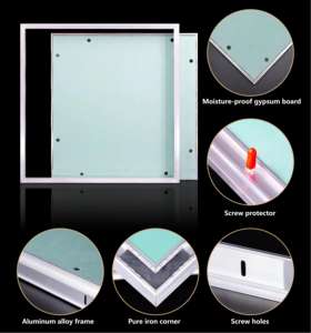 Papan gipsum, eternit, plafon Drywall, penutup pemeliharaan AC aluminium Panel akses tersembunyi - Product Image 4