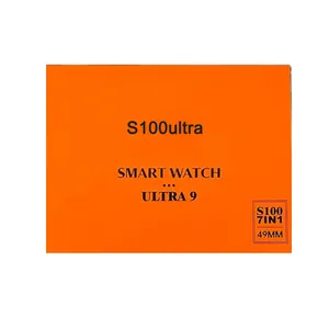 สมาร์ทวอท์ช Ultra S100 Series 8 9 วงสมาร์ทS100 utra 7in 1 2.02 นิ้วBGIป้องกันหน้าจอสมาร์ทวอท์ชS100 Ultra