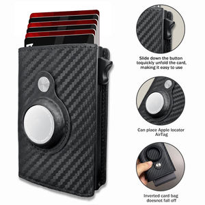 Carpeta <span class=keywords><strong>Crypto</strong></span> Phone Travel Slim Cuero genuino Diseñador Tarjeta DE CRÉDITO Billetera inteligente - Product Image 2