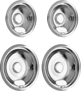 WB31M15 WB31M16 Bandeja de goteo de cromo de rango eléctrico de <span class=keywords><strong>4</strong></span> piezas para piezas de quemador de <span class=keywords><strong>gas</strong></span> - Product Image 3