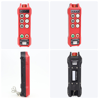 Transmisor de Radio Industrial Tri-Proof de Alta Resistencia, Rojo, 6 Teclas, Una Velocidad, IP67 con Bloqueo Anti-interferencia para Grúa
