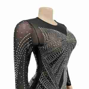 Vestidos Transparentes de Diseñador de Moda para Mujer, de Marca Famosa de Lujo, Bordados, para Cenas, Fiestas y Clubes - Product Image 6