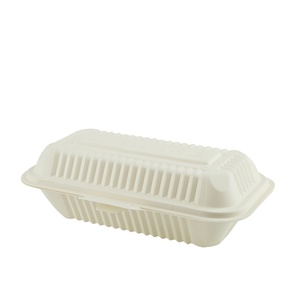 Customized Biodegradable Compostable Disposable Take Away Series Paper Material Corn Starch Material Hot Dog Box