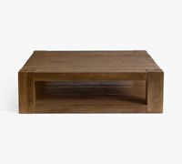 Table basse carrée moderne en bois massif et table à thé, facile à nettoyer, meuble de salon, table d'appoint