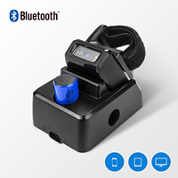Escáner de anillo de código de barras 2D inalámbrico NETUM Blue Tooth con motor Zebra Compatible con función Blue Tooth y 2,4 GHz para Windows Mac