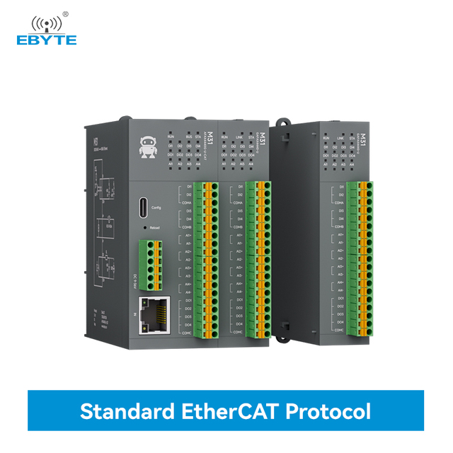 Ebyte ODM M31 Series EtherCAT Remote I/O Module Distributed Slave Dual Ethernet Ports Acquisition Switch Analog Digital Signals