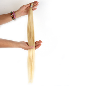 Extensions de cheveux Remy OCEANE HAIR, pointes nano, 16 pouces, blondes # Anneaux Nano Blanchis 613 Doux et Lisses - Product Image 4