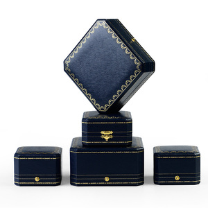 FANXI Wholesale Custom Color Plastic Velvet PU Leather <b>LED</b> <b>Light</b> Ring Box Jewelry Set Packaging <b>Boxes</b> - Product Image 5