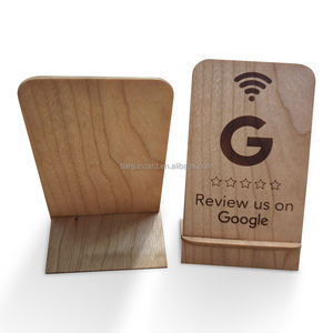 Soporte de madera extraíble con código QR variable personalizable 213 / 215 / 216 13,56 MHz soporte de madera RFID para soporte de grifo de exhibición - Product Image 6