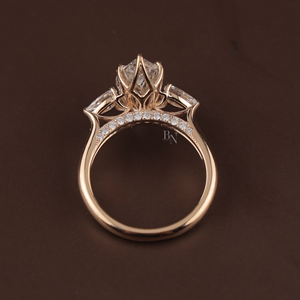 Anillo de Compromiso para Mujer en Oro de 14K con Diamante Cultivado en Laboratorio de 3 Quilates con Certificado IGI, Joyería Nupcial Elegante y de Lujo - Product Image 2