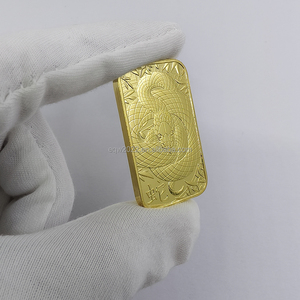 Barre de cuivre plaquée or 1oz, non magnétique, en laiton, avec motif Serpent du <span class=keywords><strong>Zodiaque</strong></span> 2025, artisanat métallique de série variée - Product Image 3