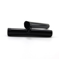 Accessoires de fumer de cigarette noirs et transparents Tube de stockage en plastique de 115mm avec couvercle Pop