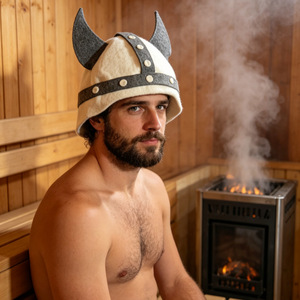 <span class=keywords><strong>Gorro</strong></span> <span class=keywords><strong>de</strong></span> fieltro <span class=keywords><strong>de</strong></span> <span class=keywords><strong>lana</strong></span> estilo <span class=keywords><strong>vikingo</strong></span> nórdico OEM con diseño <span class=keywords><strong>de</strong></span> hoja para ciclismo, uso diario, pesca, sauna, unisex, aislamiento térmico - Product Image 1