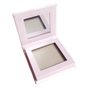 化妆品盒带镜子磁性闭合定制纸化妆容器托盘空磁性眼影调色板纸板