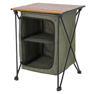 Armoire de camping en alliage d'aluminium, étagère de cuisine extérieure, table de cuisson pliable avec organisateur de rangement - Product Image 1
