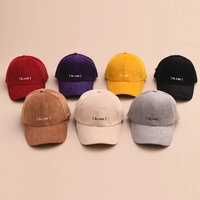 Gorra de Béisbol de Pana Personalizada de Calidad Premium para Hombre y Mujer, Gorra de 6 Paneles con Logotipo Bordado