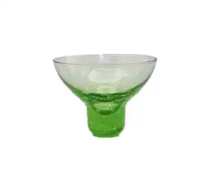 卸売カスタマイズ80Ml縦縞耐熱小さなガラスカップ手作りグリーンクリアカンフーティーカップセット家庭用
