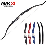 Arc à poulies NIKA Archery ET-7 Riser X1 Limb Recurve Bow 68 pouces TD pour droitier en alliage de magnésium pour la chasse et le tir