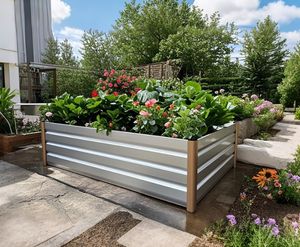 Jardinière <span class=keywords><strong>en</strong></span> métal de grande taille pour l'extérieur, bac à fleurs surélevé <span class=keywords><strong>en</strong></span> acier pour l'aménagement paysager, jardinières pour la plantation - Product Image 3