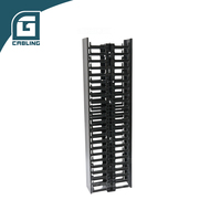 Gcabling 1U 19 pouces Panneau de gestion de câbles pour rack de serveur vertical/horizontal de réseau à fibre optique Cat6