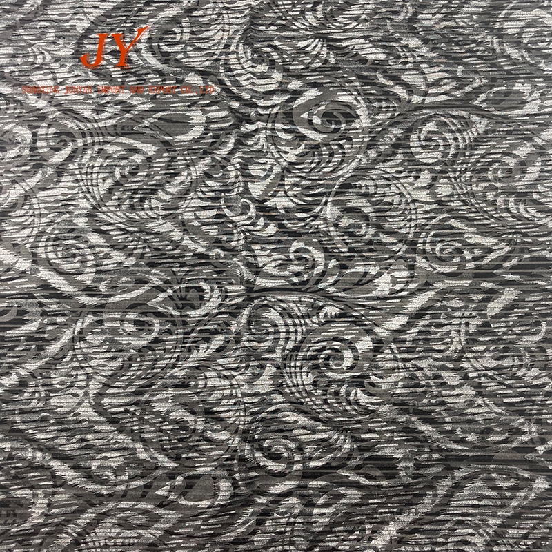 Soft Breathable unique pattern with low moq foil striped velvet velvet stretch fabric foil fabric for mid-east market