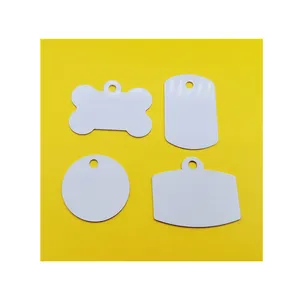 Tùy Chỉnh Nhôm Thăng Hoa Dog Tag Trống Pet Nhận Dạng Con Chó Của Trình Điều Khiển Giấy Phép Thẻ Vòng Xương Hình Dạng Kim Loại Pet Tên Tag