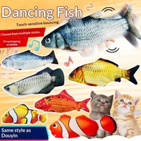 Jouet en peluche électrique transfrontalier pour enfants, poisson oscillant avec poignée, trois modes de saut, modèle F-018