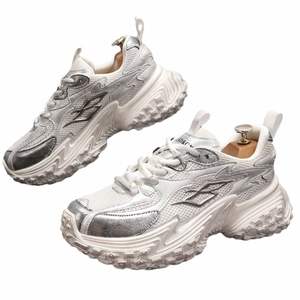 Baskets montantes décontractées pour hommes à motif maille multicolore, nouveau style polyvalent, respirantes, chaussures tendance pour hommes - Product Image 5
