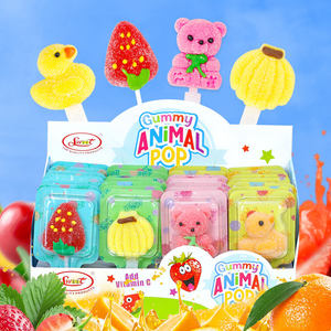 Caramelos de goma con formas de frutas para niños: fresa, plátano, oso, patito, con jugo de vitamina C, caramelos suaves. - Product Image 3
