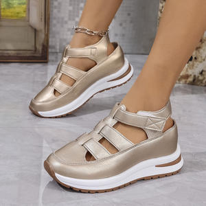Sandalias de Plataforma para Mujer 2026, Estilo Verano, Talla Grande, Antideslizantes, con Velcro, Diseño Hueco - Product Image 4