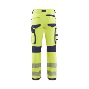BLAKLADER - 119716423389D124 Pantalon haute visibilité extensible dans les 4 sens sans poches à clous Jaune/Bleu marine HI-VIS WORKWEAR - Product Image 2