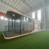 Maisons modulaires préfabriquées de luxe Maisons préfabriquées Space Capsule House with Intelligent System