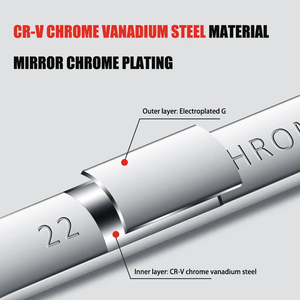 12 cái cờ lê kết hợp bánh răng 6-22mm Bộ cờ lê kết hợp mô-men xoắn mở Bộ cờ lê - Product Image 3