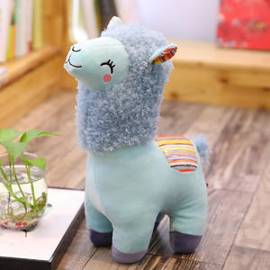 Peluche de <span class=keywords><strong>Alpaca</strong></span> Famoso en Internet con Ojos Sonrientes, Juguete de Peluche Súper Suave, Adorable Animal de Peluche de Dibujos Animados, Muñeco Infantil con Peso de PP, Nuevo - Product Image 6